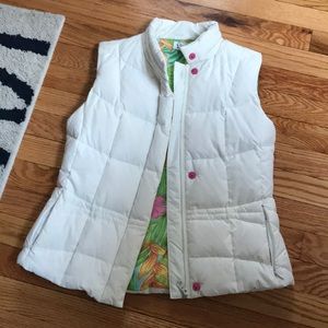 White Lily Pulitzer puffy vest